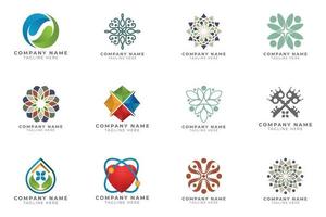 Logo set modern and creative branding idea collection for business company. vector