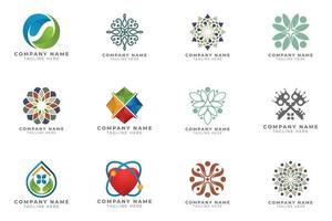 Logo set modern and creative branding idea collection for business company. vector