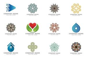 Logo set modern and creative branding idea collection for business company. vector