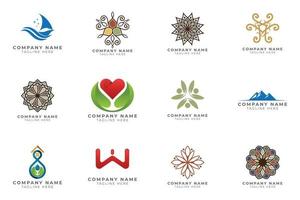 Logo set modern and creative branding idea collection for business company. vector