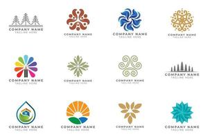 Logo set modern and creative branding idea collection for business company. vector