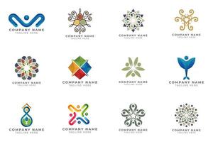 Logo set modern and creative branding idea collection for business company. vector