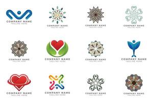 Logo set modern and creative branding idea collection for business company. vector