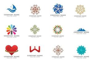 Logo set modern and creative branding idea collection for business company. vector