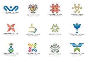 Logo set modern and creative branding idea collection for business company. vector