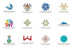 Logo set modern and creative branding idea collection for business company. vector