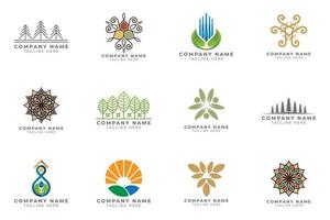 Logo set modern and creative branding idea collection for business company. vector