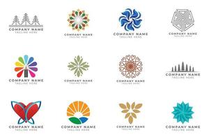 Logo set modern and creative branding idea collection for business company. vector