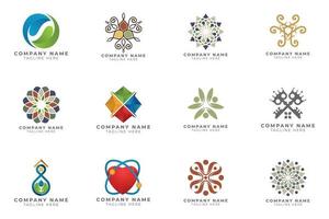 Logo set modern and creative branding idea collection for business company. vector