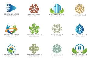 Logo set modern and creative branding idea collection for business company. vector