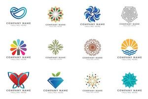 Logo set modern and creative branding idea collection for business company. vector