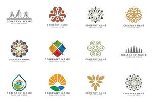 Logo set modern and creative branding idea collection for business company. vector