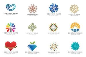 Logo set modern and creative branding idea collection for business company. vector