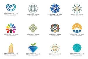 Logo set modern and creative branding idea collection for business company. vector