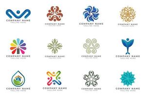 Logo set modern and creative branding idea collection for business company. vector