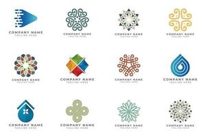 Logo set modern and creative branding idea collection for business company. vector