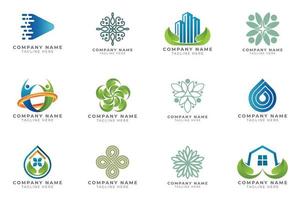 Logo set modern and creative branding idea collection for business company. vector