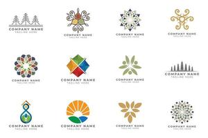 Logo set modern and creative branding idea collection for business company. vector