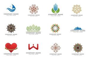 Logo set modern and creative branding idea collection for business company. vector