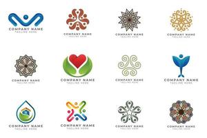 Logo set modern and creative branding idea collection for business company. vector