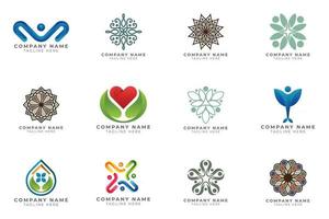 Logo set modern and creative branding idea collection for business company. vector