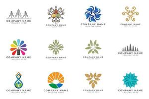 Logo set modern and creative branding idea collection for business company. vector