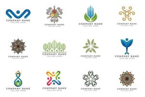 Logo set modern and creative branding idea collection for business company. vector