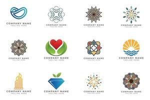 Logo set modern and creative branding idea collection for business company. vector