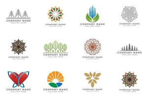 Logo set modern and creative branding idea collection for business company. vector