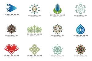 Logo set modern and creative branding idea collection for business company. vector