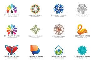 Logo set modern and creative branding idea collection for business company. vector