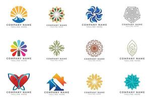 Logo set modern and creative branding idea collection for business company. vector