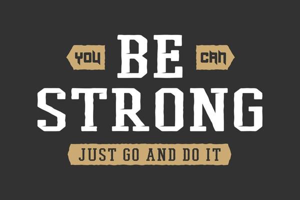 Vintage slogan with motivation. Vector illustration