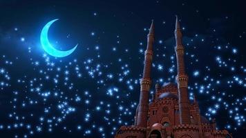 moschea e crescente stelle video