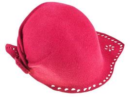 sombrero campana rojo de fieltro para mujer foto