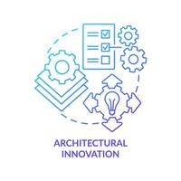 Architectural innovation blue gradient concept icon. Type of innovation in entrepreneurship abstract idea thin line illustration. Isolated outline drawing. vector