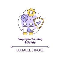 Employee training and safety concept icon. Total productive maintenance abstract idea thin line illustration. Isolated outline drawing. Editable stroke. vector