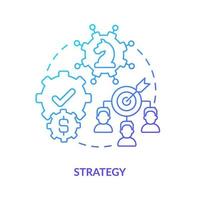 Strategy blue gradient concept icon. Pillar of innovation management abstract idea thin line illustration. Strategic planning process. Isolated outline drawing. vector