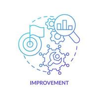 Improvement blue gradient concept icon. Innovation management key area abstract idea thin line illustration. Products and processes. Isolated outline drawing. vector