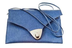 small flat blue handbag photo