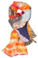 knot from patchwork and batik scarf isolated photo