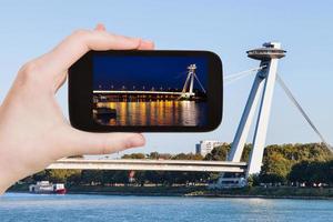 snapshot of SNP Bridge Novy Most in Bratislava photo