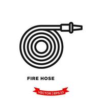 fire hose icon in trendy flat design vector