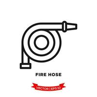 fire hose icon in trendy flat design vector