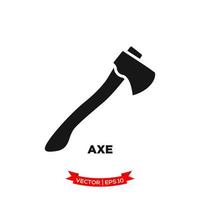 axe icon vector logo template in treny flat design