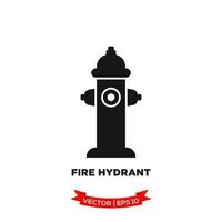 icono de boca de incendios en diseño plano de moda vector