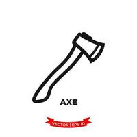 axe icon vector logo template in treny flat design