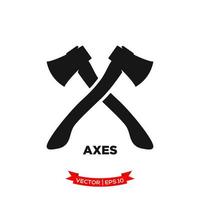 axe icon vector logo template in treny flat design