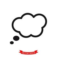 dreaming icon in trendy flat style, bubble speech icon vector