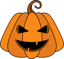 Halloween pumpkin design illustration isolated on transparent background png